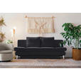 SCHLAFSOFA  in Cord Dunkelgrau  - Chromfarben/Dunkelgrau, Design, Textil/Metall (200/85/90cm) - Xora