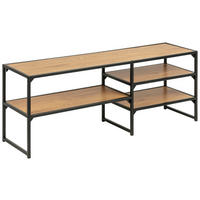 KOMODA POD TELEVIZI, černá, divoký dub, 120/46/33 cm - divoký dub/černá, Moderní, kov/kompozitní dřevo (120/46/33cm)