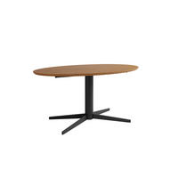 ESSTISCH 160/90/76 cm Echtholz  Metall, Holzwerkstoff in verschiedenen Größen erhältlich oval Eichefarben  - Eichefarben/Schwarz, MODERN, Holzwerkstoff/Metall (160/90/76cm) - Schöner Wohnen