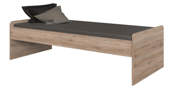 BETT 90/200 cm in Eiche San Remo - Eiche San Remo, KONVENTIONELL, Holzwerkstoff (90/200cm) - Carryhome