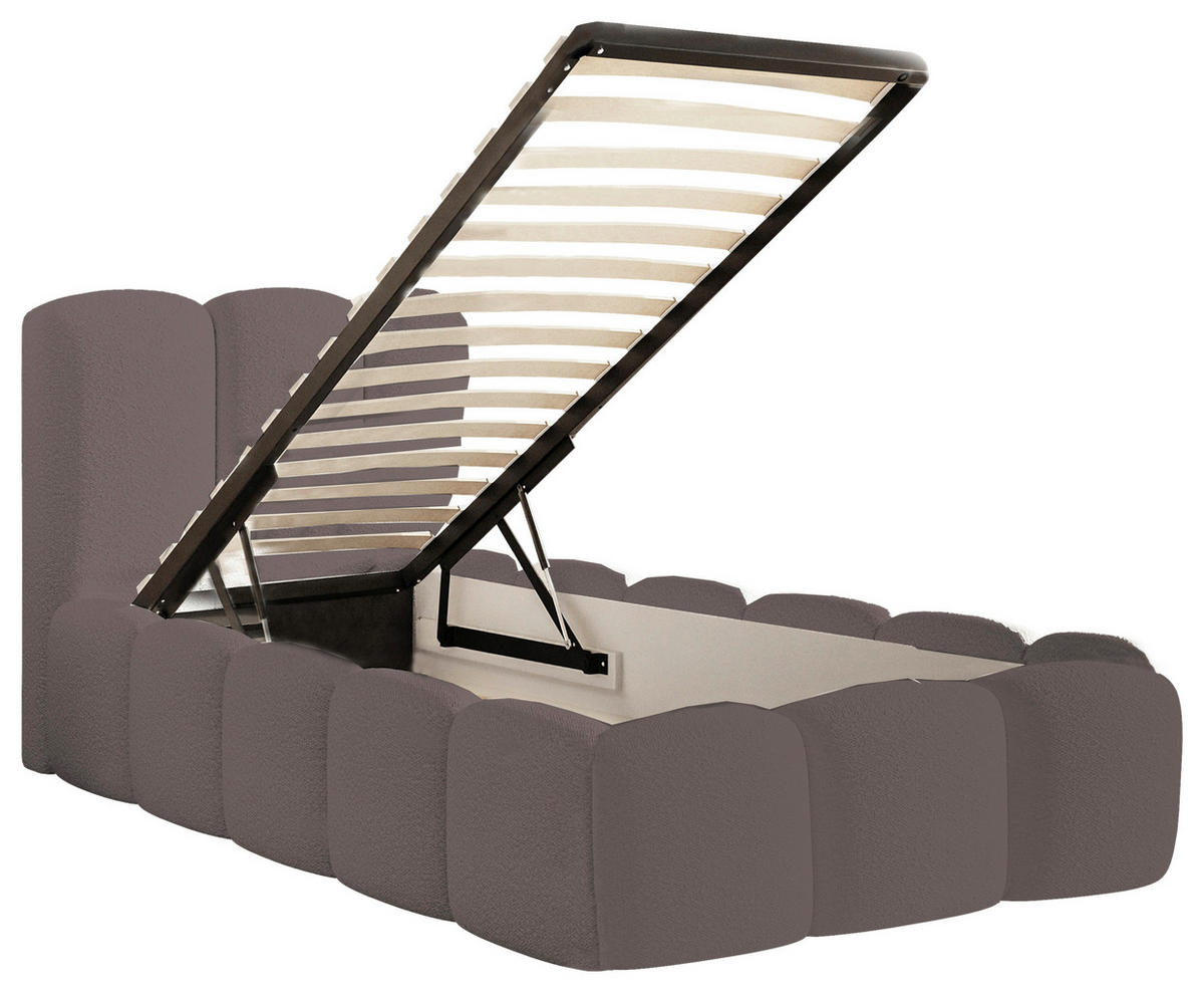 POLSTERBETT Lattenrost, Bettkasten Dunkelgrau 90/200 cm  - Dunkelgrau, MODERN, Holz/Textil (90/200cm) - Livetastic
