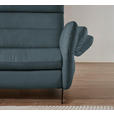 ECKSOFA in Echtleder Blaugrau  169/298 cm  - Blaugrau/Schwarz, Design, Leder/Metall (169/298cm) - Dieter Knoll