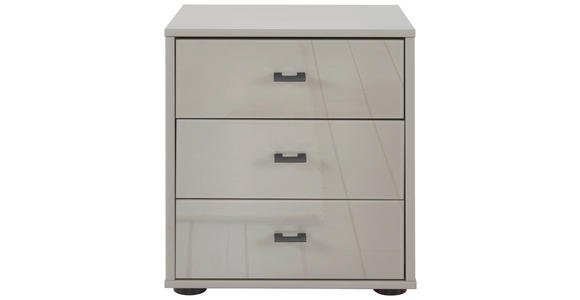 NACHTSCHRANK 60/64/43 cm - Schieferfarben/Grau, KONVENTIONELL, Glas/Holzwerkstoff (60/64/43cm) - Novel