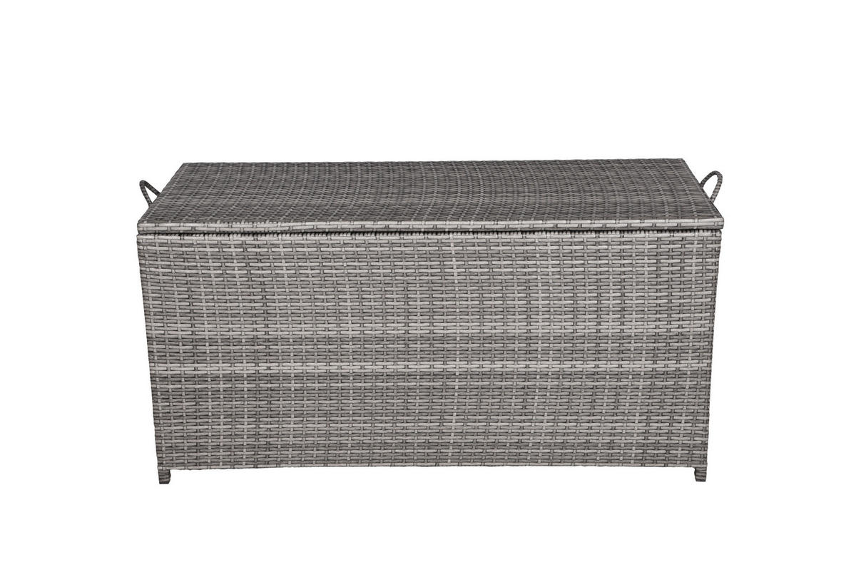 KISSENBOX 50/60/120 cm  - Schwarz/Grau, Basics, Kunststoff/Metall (50/60/120cm) - Gardenson