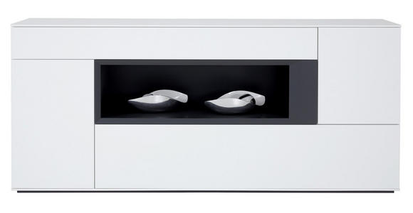 SIDEBOARD 210/93/47 cm - Anthrazit/Weiß, Design, Holz/Holzwerkstoff (210/93/47cm) - Dieter Knoll