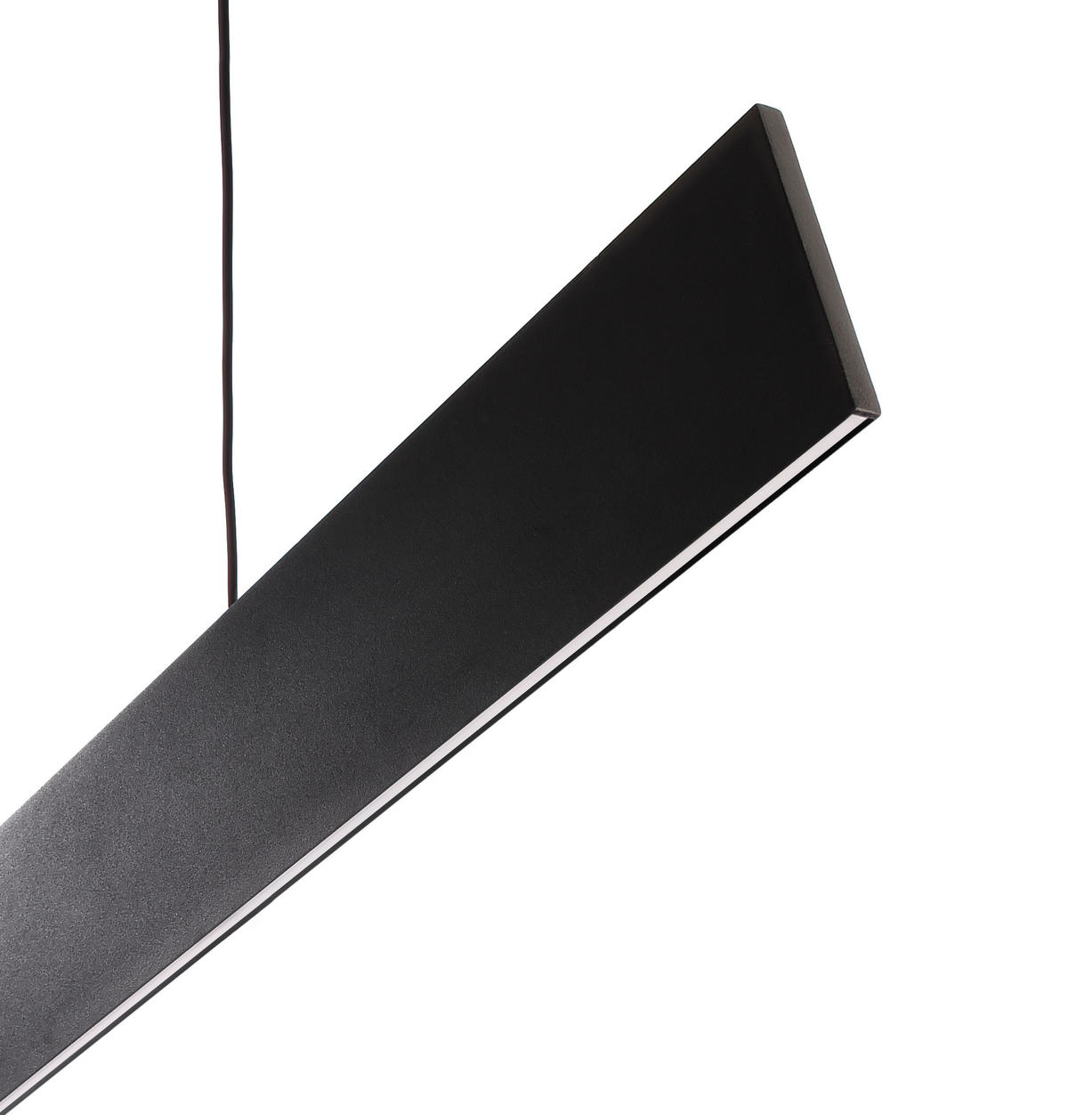 LED-PENDELLEUCHTE Apollon 146/0,8/8 cm   - Schwarz, Design, Metall (146/0,8/8cm)