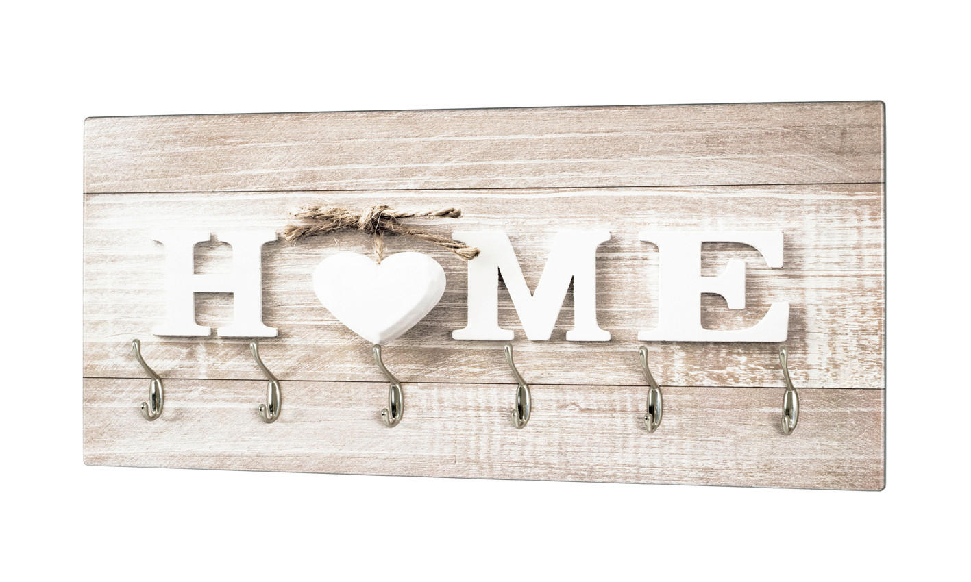 HAKENLEISTE  in Multicolor, Edelstahlfarben  - Edelstahlfarben/Multicolor, Basics, Holzwerkstoff/Metall (90cm)