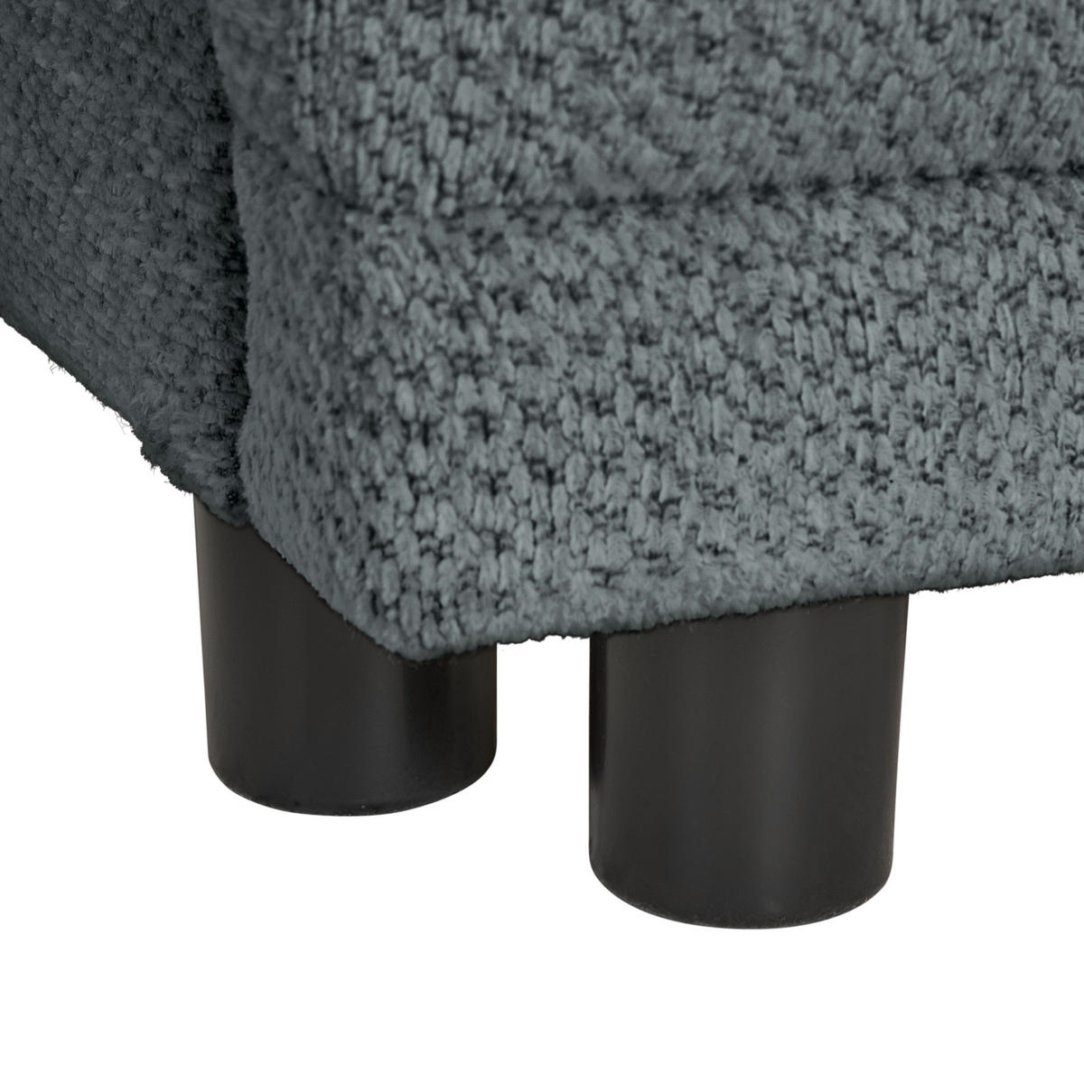 SCHLAFSOFA Chenille Dunkelgrau  - Dunkelgrau/Schwarz, KONVENTIONELL, Kunststoff/Textil (201/72/98cm) - Carryhome