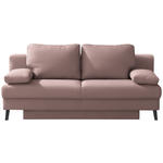SCHLAFSOFA  in Cord Rosa  - Schwarz/Rosa, MODERN, Textil/Metall (194/91/90cm) - Novel
