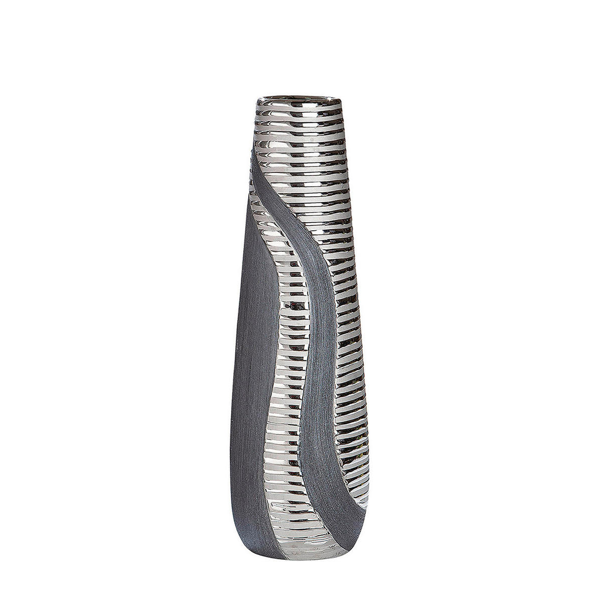 BODENVASE Sevilla  - Silberfarben/Grau, Basics, Keramik (14/49/14cm)
