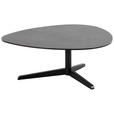 COUCHTISCH Glaskeramik 84/77/34 cm oval Schwarz  - Schwarz, Design, Glas/Metall (84/77/34cm) - Carryhome
