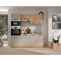 KÜCHENLEERBLOCK   in Beige, Beigebraun  - Beige/Beigebraun, Trend, Holzwerkstoff/Metall (200/211/60cm) - MID.YOU