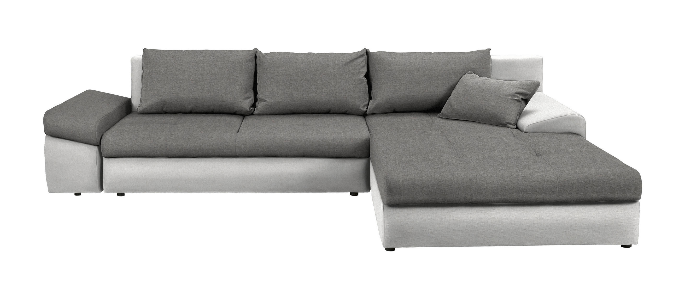 ROHOVÁ SEDAČKA, textil, šedá, béžová - šedá/černá, Design, textil/plast (313/215cm) - Carryhome