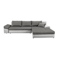 ECKSOFA Grau, Beige Webstoff  - Beige/Schwarz, Design, Kunststoff/Textil (313/215cm) - Carryhome