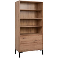 REGAL Eiche Artisan  - Schwarz/Eiche Artisan, LIFESTYLE, Holzwerkstoff/Metall (77,5/165/40cm) - MID.YOU