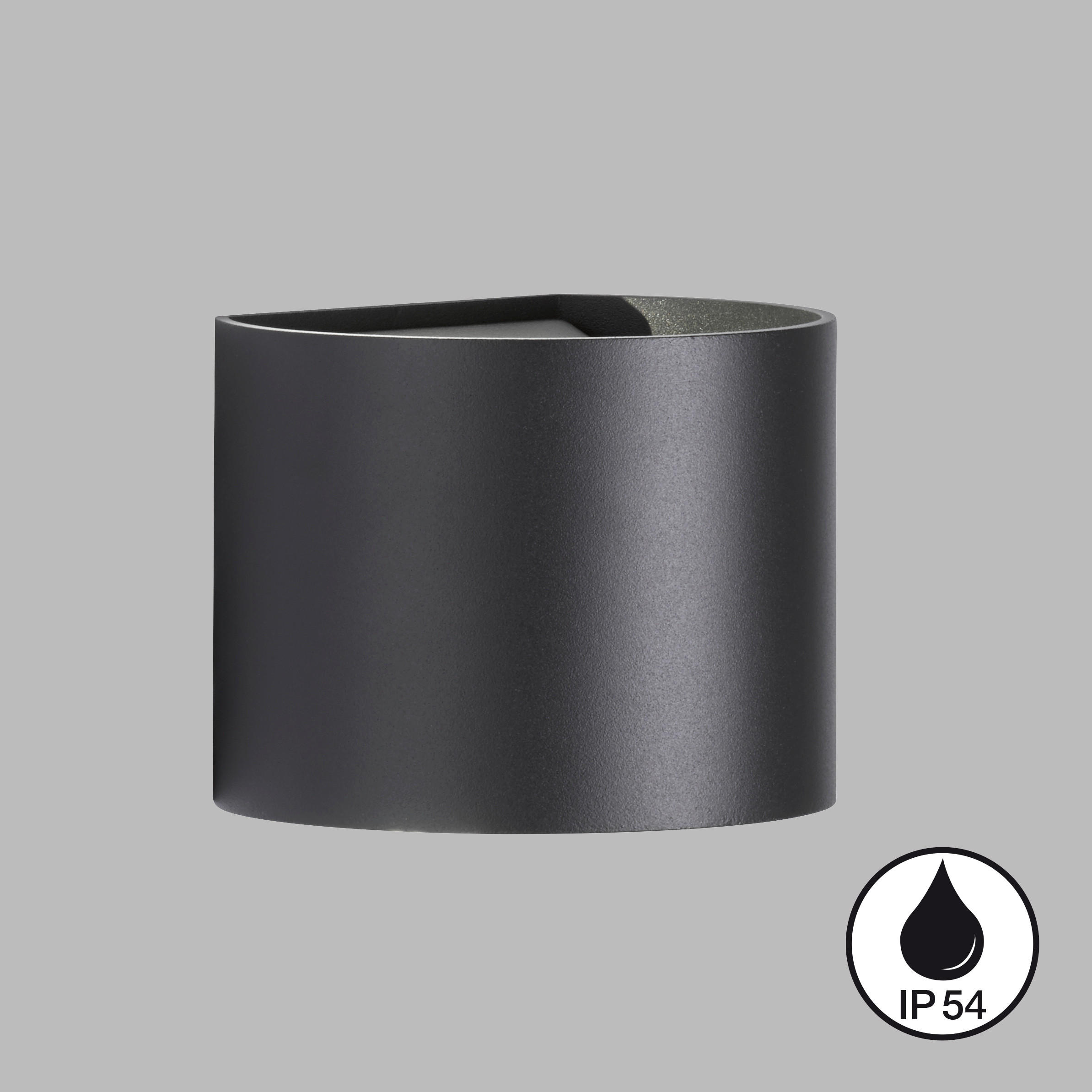 LED-AUßENLEUCHTE Matteo 14/10/12 cm   - Schwarz, Basics, Metall (14/10/12cm) - Fischer & Honsel