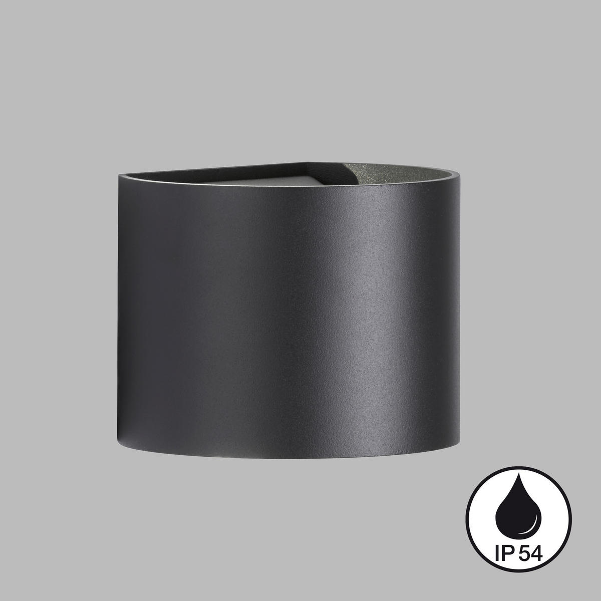 LED-AUSSENLEUCHTE - Schwarz, Basics, Metall (14/10/12cm) - Fischer & Honsel