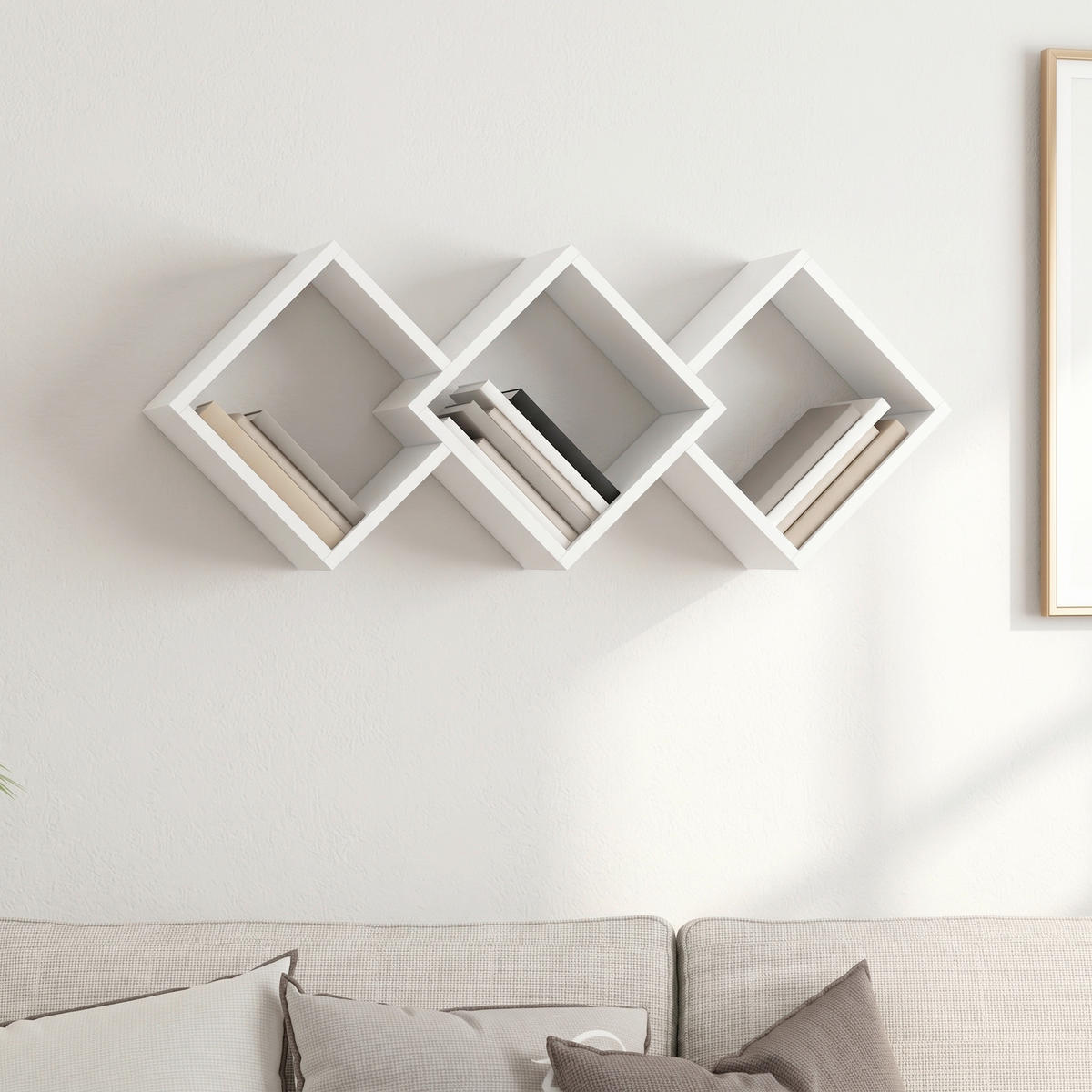 WANDREGAL 102/42/20 cm  - Weiss, Design, Holzwerkstoff (102/42/20cm) - Livetastic
