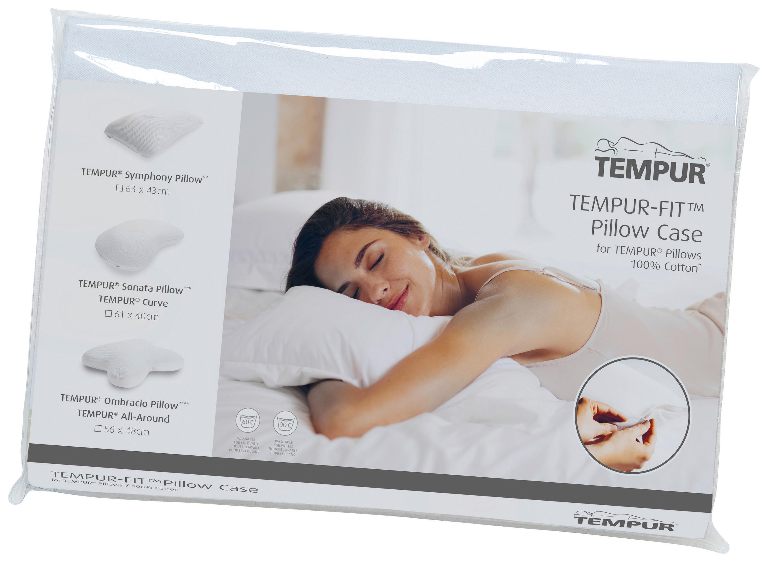 KISSENBEZUG 32/61-64 cm  - Weiss, Basics, Textil (32/61-64cm) - Tempur