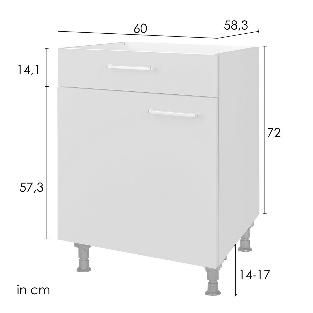 KOCHFELDUMBAUSCHRANK 60/87/56 cm  in Sandfarben  - Sandfarben/Schwarz, MODERN, Holzwerkstoff/Metall (60/87/56cm) - Nobilia