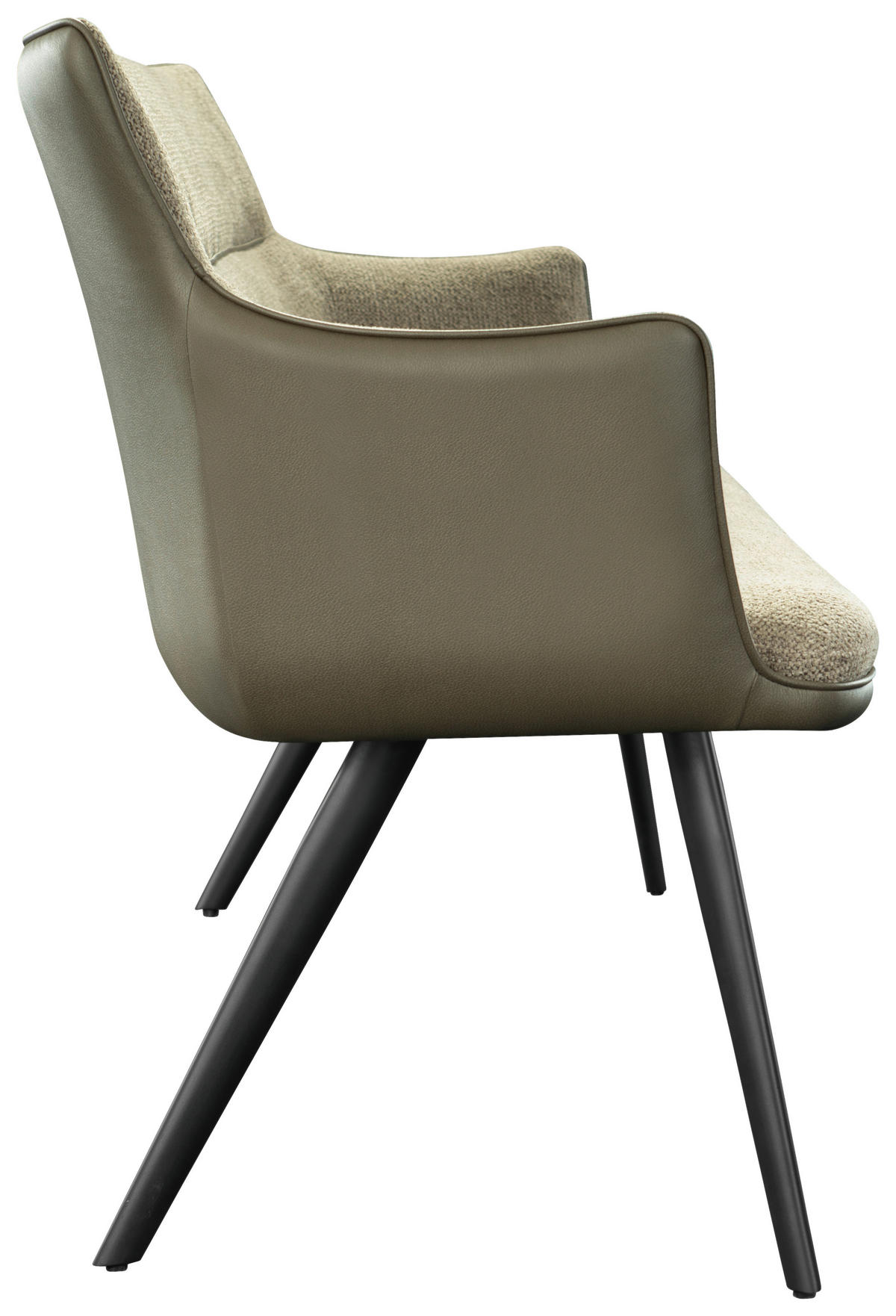 SITZBANK 200/90/62 cm  in Schwarz, Taupe, Olivgrün  - Taupe/Schwarz, Design, Holz/Textil (200/90/62cm) - Hom`in