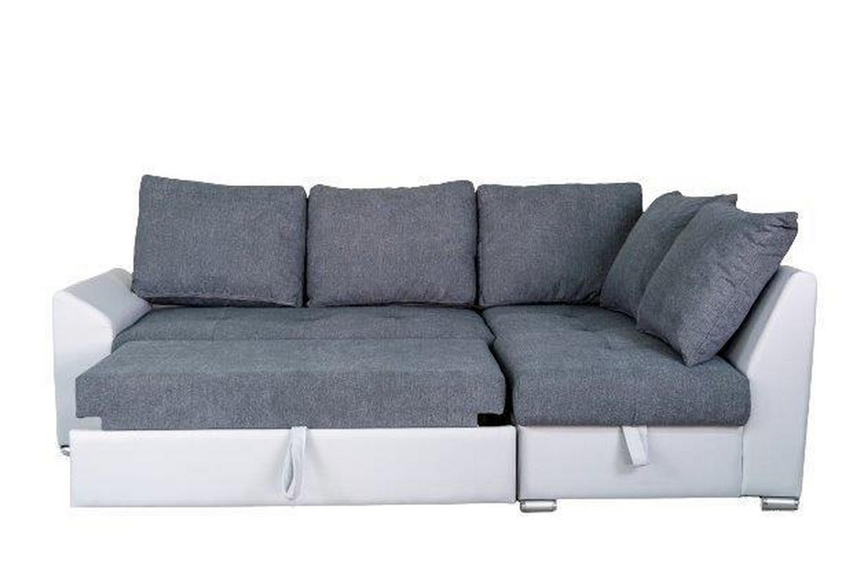 SJEDEĆA GARNITURA drvo, metal, tekstil  siva, bijela   - bijela/siva, Design, drvni materijal/drvo (240/150cm) - Xora