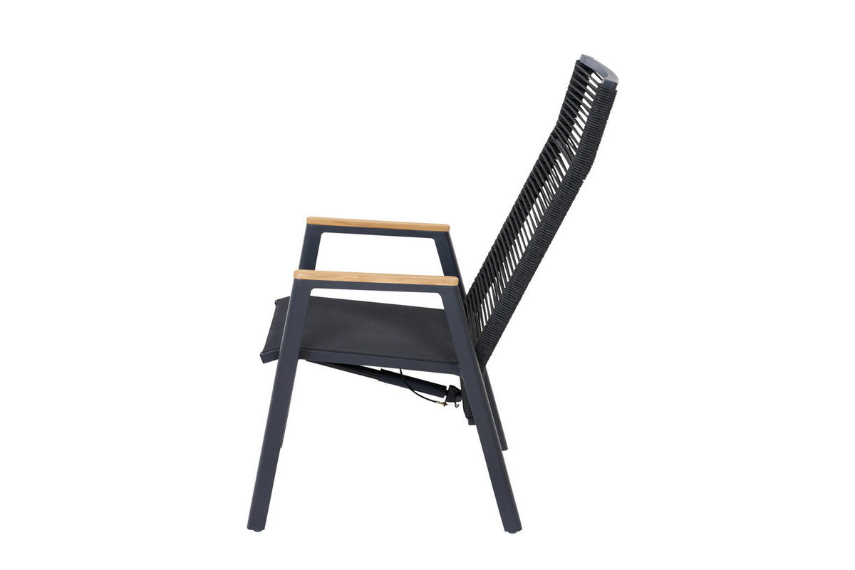 GARTENSESSEL Holz, Metall, Kunststoff Grau  - Grau, Basics, Holz/Kunststoff (56/113/77cm) - Siena Garden