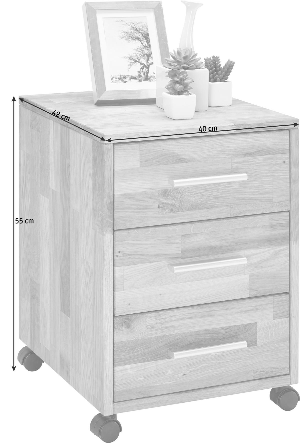 ROLLBOX - stejar sălbatic/culoare aluminiu, Natur, plastic/lemn (40/56,7/42cm) - Linea Natura