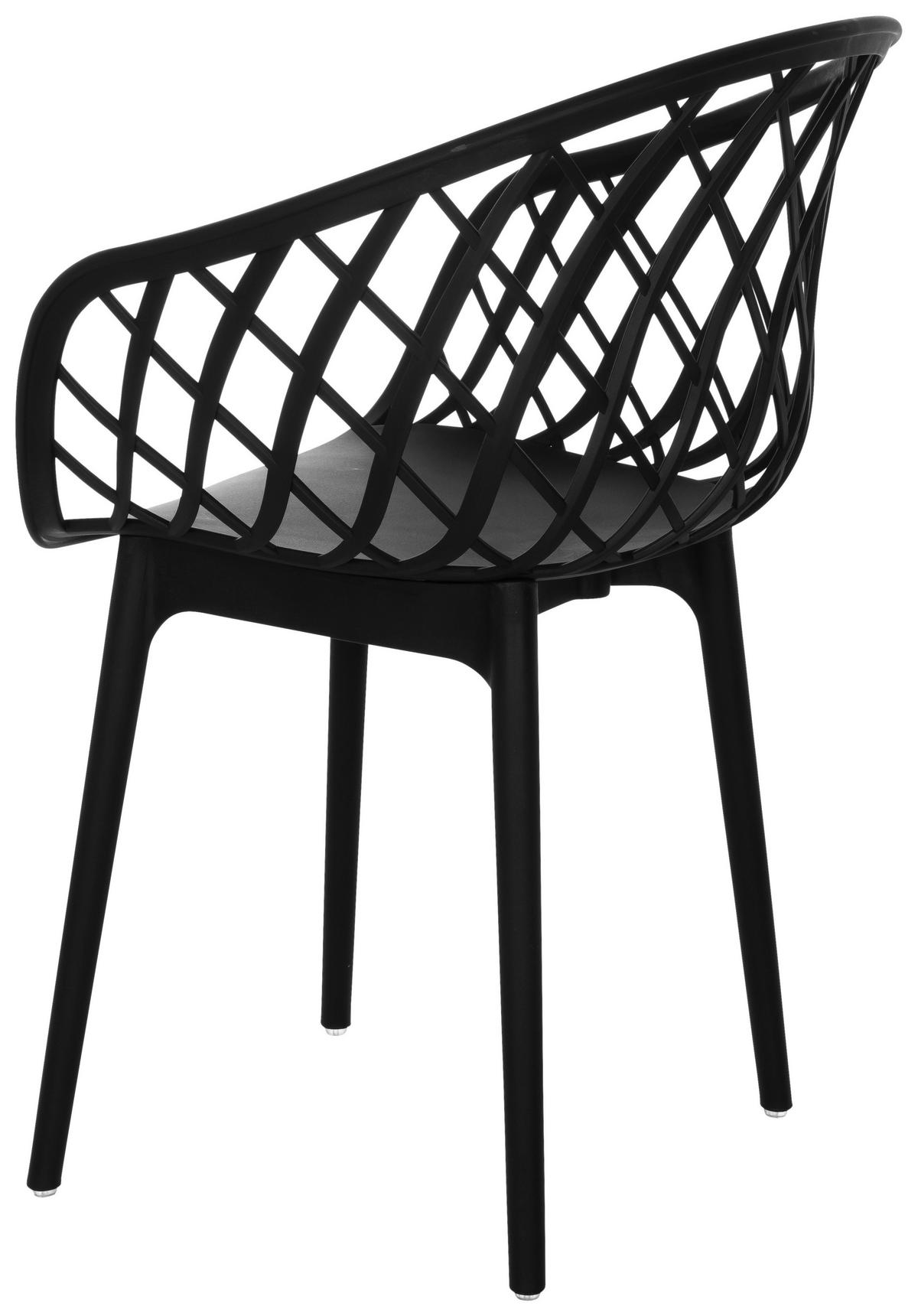 BESÖKSSTOL  i svart  - svart, Basics, plast (57/76/53cm) - MID.YOU