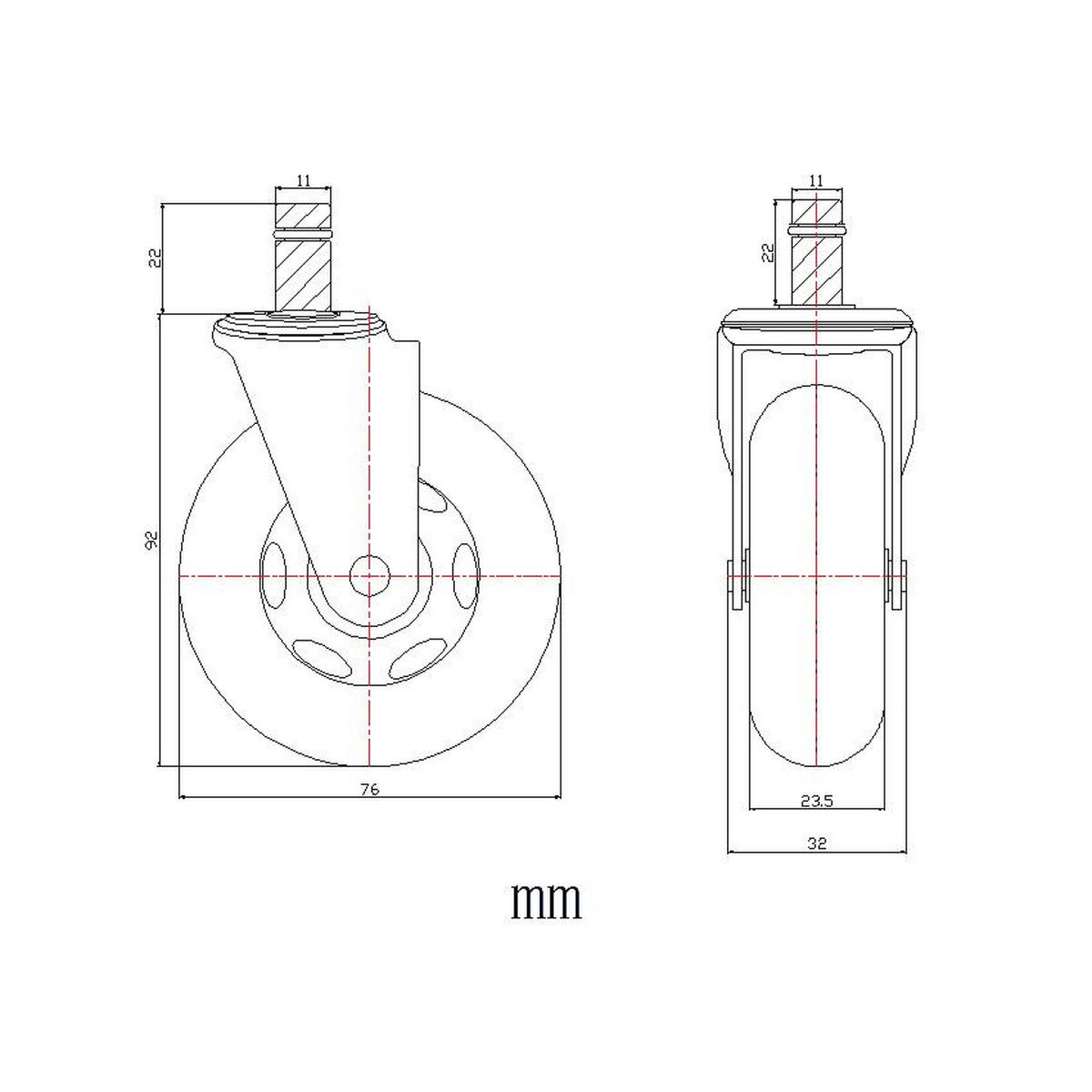 HJUL TILL SNURRSTOL  - silver/transparent, Basics, metall/plast (3,6/9,2/7,6cm) - MID.YOU