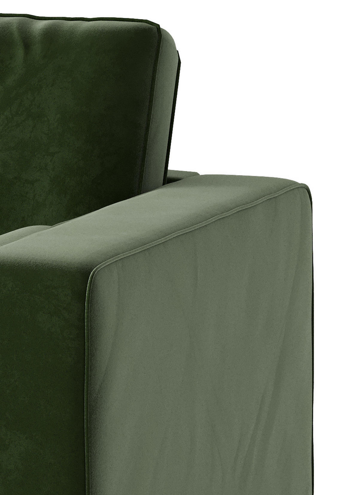 HÖRNSOFFA i flatväv olivgrön  - stålfärgad/olivgrön, Design, metall/textil (259/205cm) - Livetastic