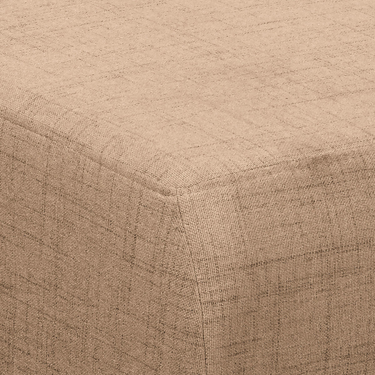 ECKSOFA in Textilgeflecht Beige  - Wengefarben/Beige, Design, Holz/Textil (257/174cm) - Livetastic