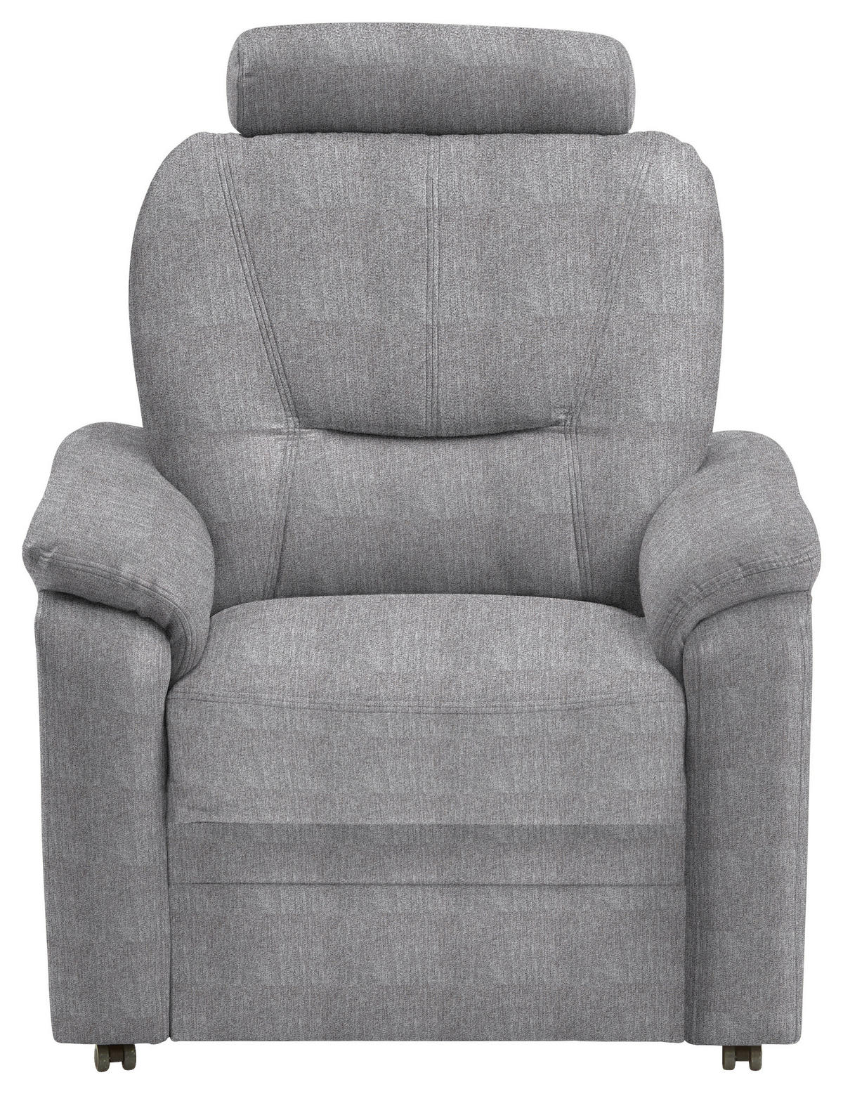 FERNSEHSESSEL Chenille Hellgrau  - Hellgrau/Schwarz, Konventionell, Kunststoff/Textil (90/96/89cm) - Beldomo Comfort