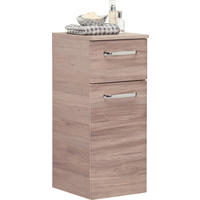 UNTERSCHRANK in   - Chromfarben/Eichefarben, Design, Glas/Holzwerkstoff (30/72/33cm) - Xora