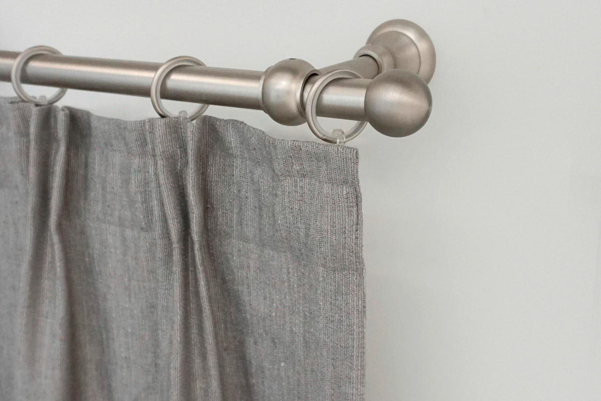 RUNDSTANGENGARNITUR  150 cm  - Nickelfarben, Basics, Metall (150cm)