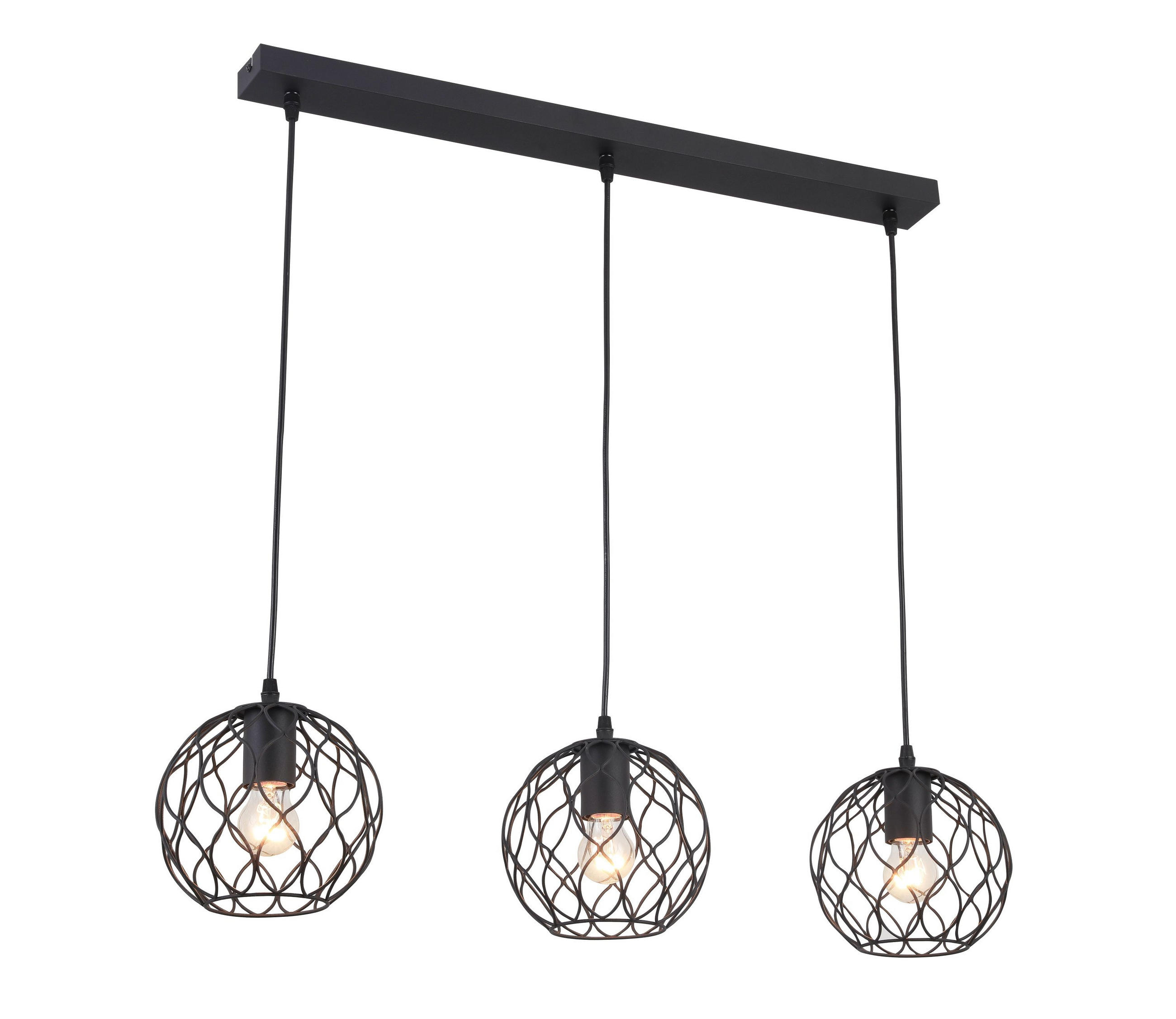 LUSTRĂ 80/18/120 cm  - negru, Trend, metal (80/18/120cm) - Marama