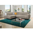 ECKSOFA in Webstoff Beige  216/297 cm  - Beige/Schwarz, Design, Holz/Textil (216/297cm) - Xora