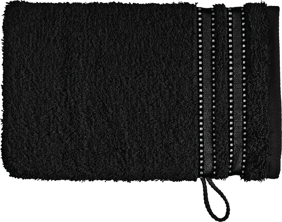 WASCHLAPPEN Cult de Luxe Schwarz  - Schwarz, Basics, Textil (16/22cm) - Vossen