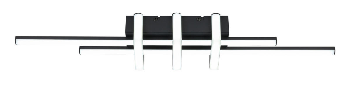 DECKENLEUCHTE    62/10,5/8 cm  - Schwarz, Trend, Kunststoff/Metall (62/10,5/8cm) - Collett's Monde