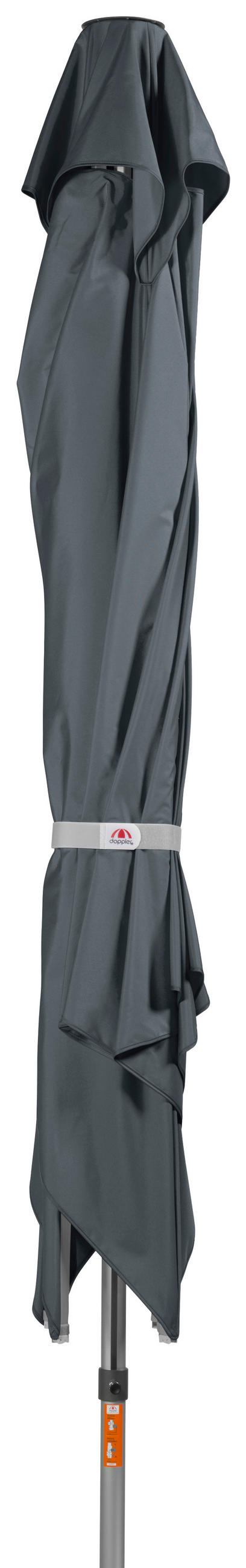 SONNENSCHIRM 350X350 cm Anthrazit  - Anthrazit/Silberfarben, Basics, Textil/Metall (350/350cm) - Doppler