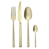SET PRIBORA ZA JELO  24-dijelni     Rock Antique  - boje šampanjca, Basics, metal (30/10/20cm) - Sambonet