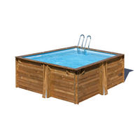 POOL-SET 2024 305/305/119 cm  - Kieferfarben, KONVENTIONELL, Holz (305/305/119cm) - Gre