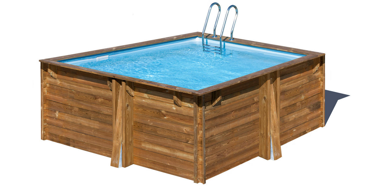 POOL-SET 2024 305/305/119 cm  - Kieferfarben, KONVENTIONELL, Holz (305/305/119cm) - Gre