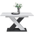 ESSTISCH in Holzwerkstoff 140-180/90/76 cm - Schwarz/Weiß, MODERN, Holzwerkstoff (140-180/90/76cm) - Carryhome