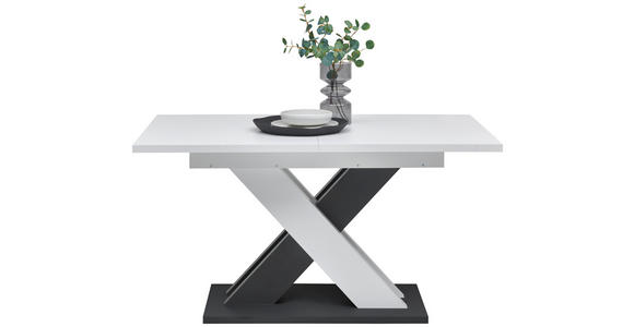 ESSTISCH in Holzwerkstoff 140-180/90/76 cm - Schwarz/Weiß, MODERN, Holzwerkstoff (140-180/90/76cm) - Carryhome