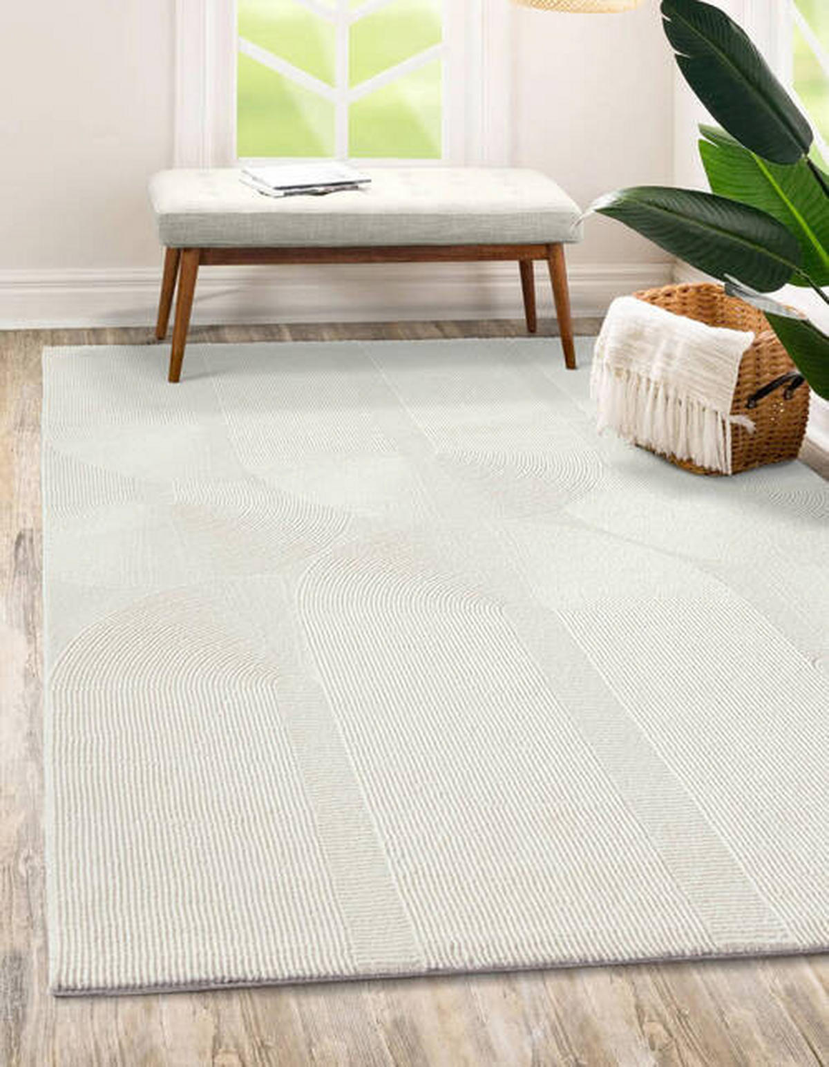 WEBTEPPICH 160/230 cm Sign Creme  - Creme, KONVENTIONELL, Textil (160/230cm)