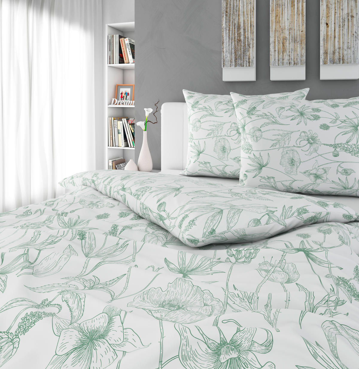 POSTELJNINA SELINA 200/200 cm renforcé zelena  - zelena, Konvencionalno, tekstil (200/200cm) - Esposa