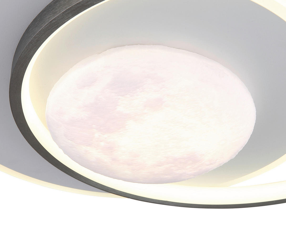 LED-DECKENLEUCHTE 36,9/30/8,3 cm   - Schwarz/Weiß, Design, Kunststoff/Metall (36,9/30/8,3cm) - Globo