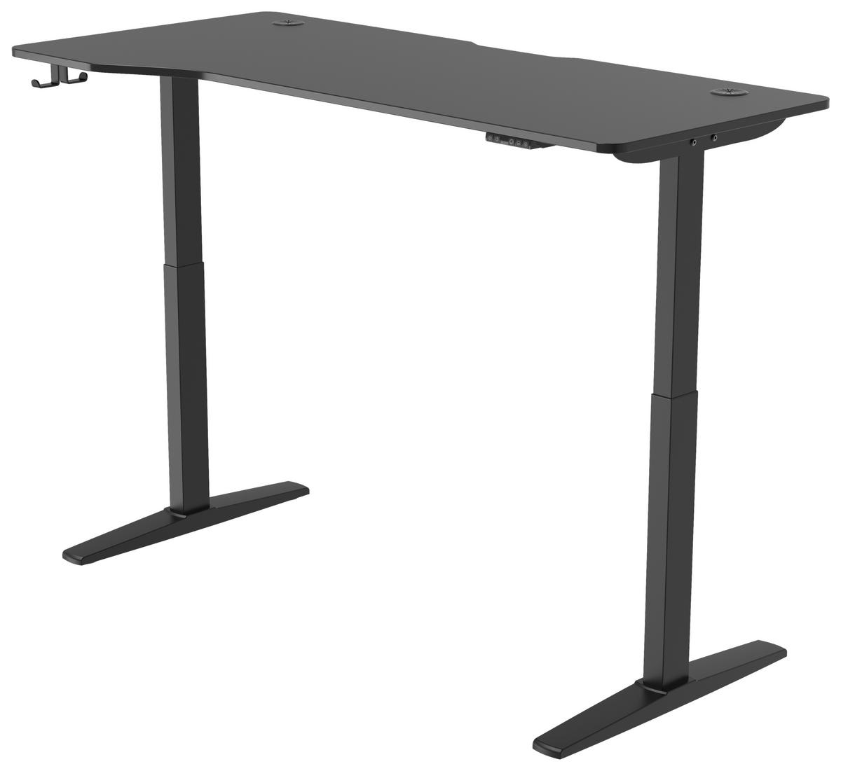 SCHREIBTISCH  in Schwarz  - Schwarz, MODERN, Holzwerkstoff/Kunststoff (160/71/116/75cm) - MID.YOU