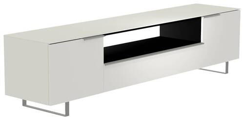 LOWBOARD  in 210/51/45 cm  - Alufarben/Weiß, Design, Glas/Holzwerkstoff (210/51/45cm) - Moderano